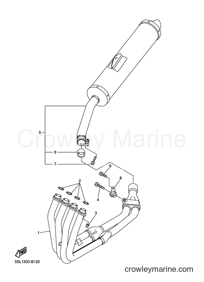Yamaha Motors YZF-R6 (5SL2) [010] - EXHAUST