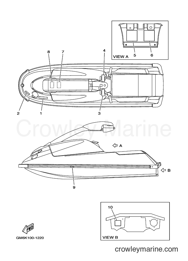 Yamaha Motors JET FOR SJ700AY (64VC) [030] - IMPORTANT LABELS