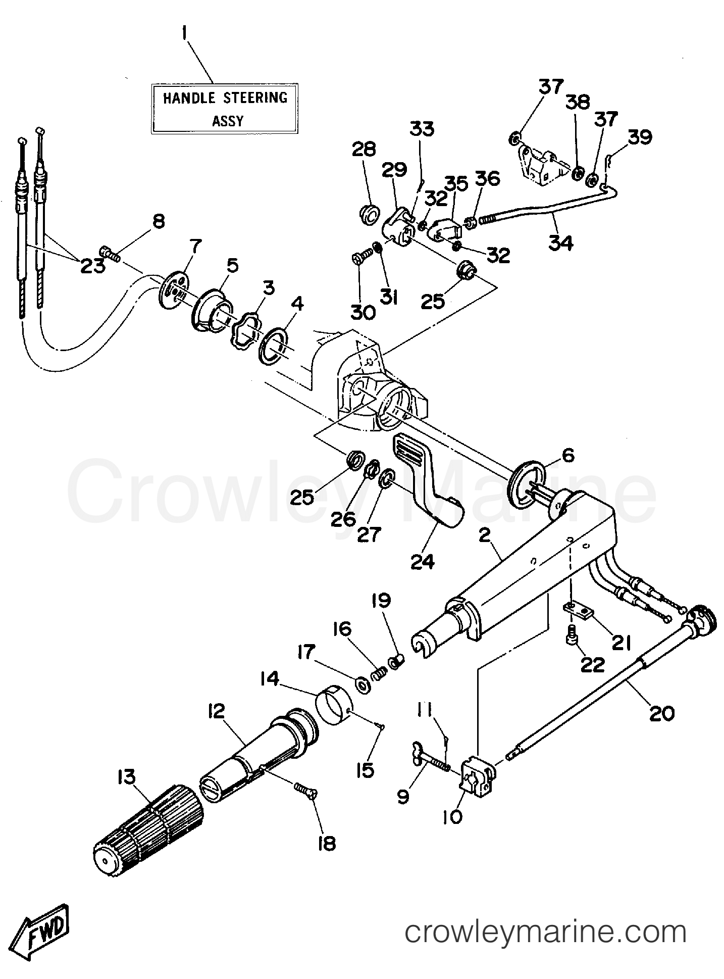 Yamaha Motors 25MLHT - STEERING