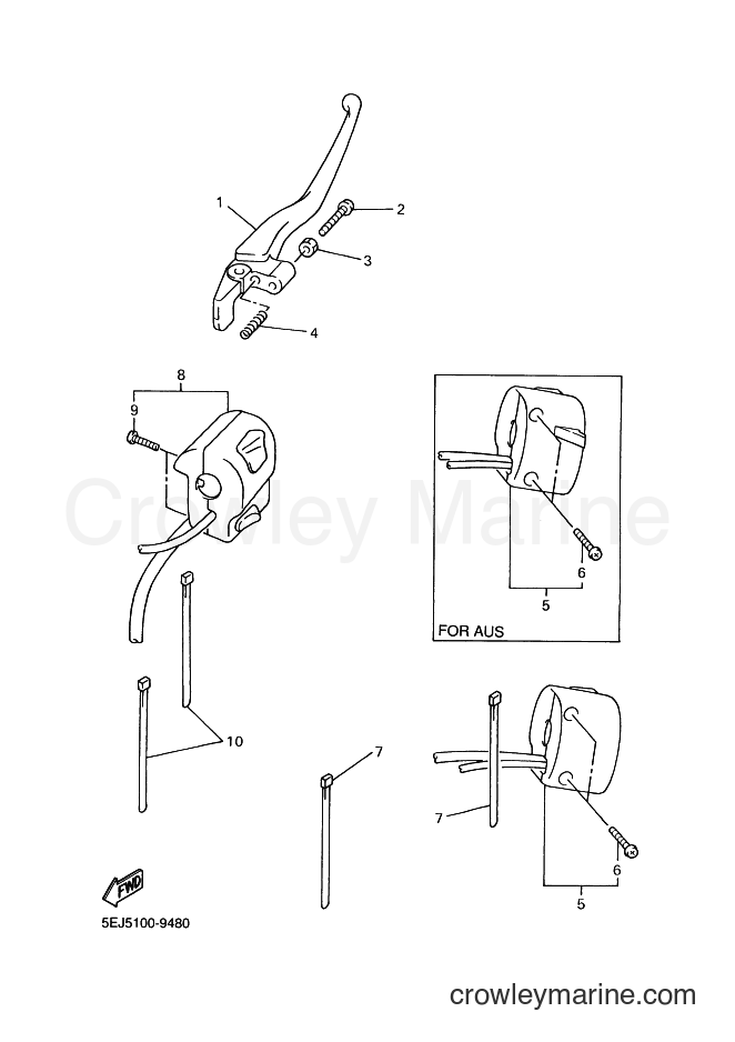 Yamaha Motors XVZ13LT (4YEF) [020] - HANDLE SWITCH & LEVER