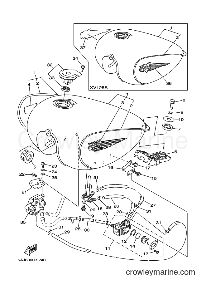 1999 Cruiser XV125S - XV125S (5AJB) [110] - FUEL TANK