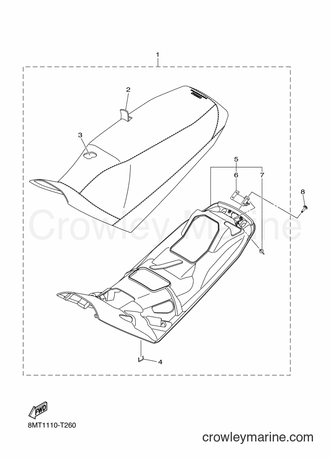 2018 Snowmobile SRS10BL53 - SRS10BL53 (8MF3) [010] - SEAT