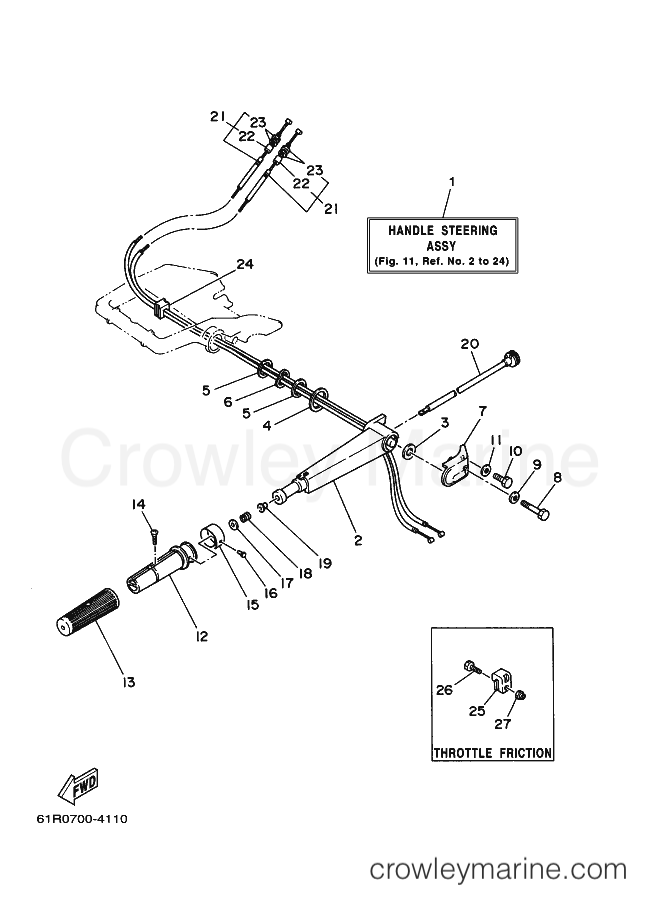 Yamaha Motors 30G (61T) [090] - STEERING