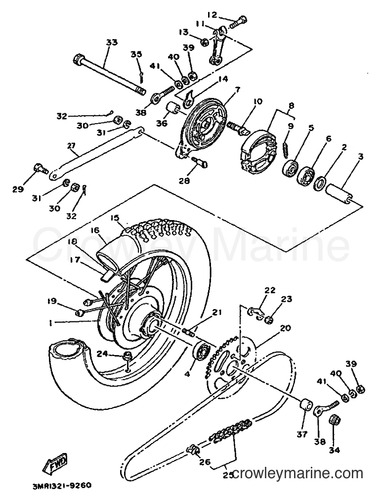 1992 Scooter DT50R - DT50R (4AD2) [999] - REAR WHEEL
