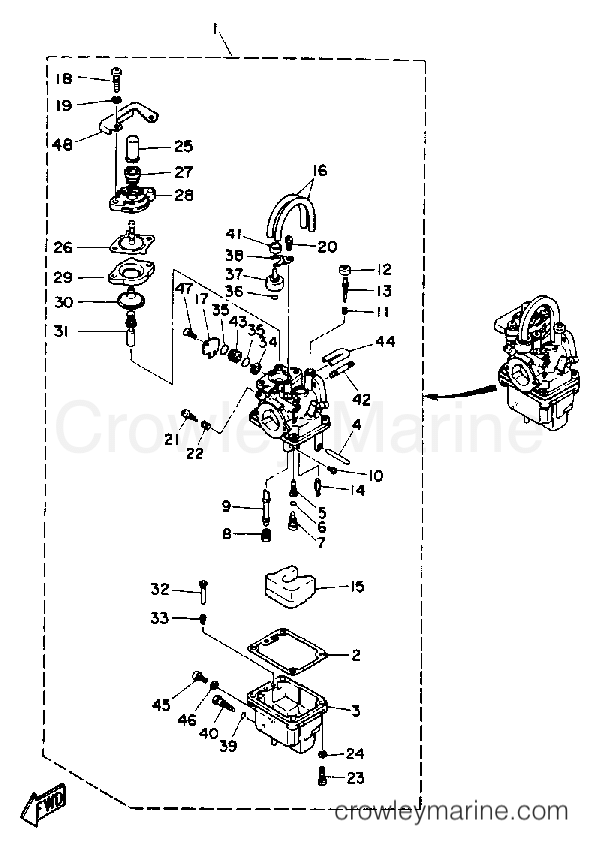 Yamaha Motors T9.9MXHP - CARBURETOR