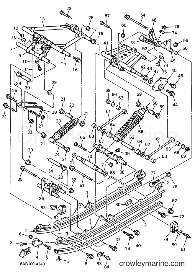 1994 Snowmobile VX600 - VX600 (8CD1) [010] - TRACK SUSPENSION 2