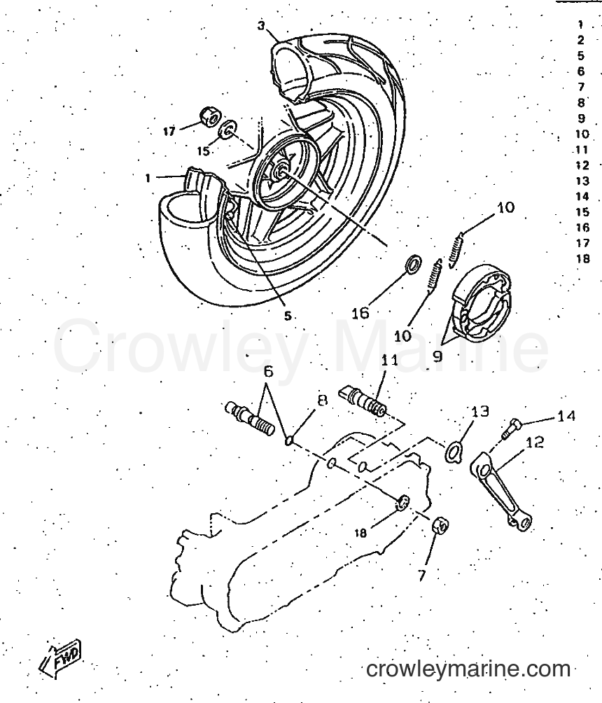 1997 Scooter CW50RS - CW50RS (4TDB) [999] - REAR WHEEL