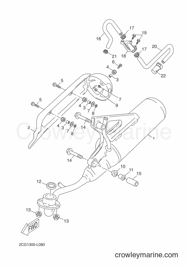 Yamaha Motors YN50FM (2CG2) [010] - EXHAUST