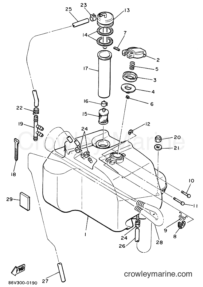 1990 Snowmobile VK540P - VK540P (85R2) [999] - FUEL TANK