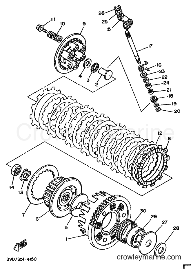 1995 Dirt Bike XTZ750 - XTZ750 (4PY1) [999] - CLUTCH