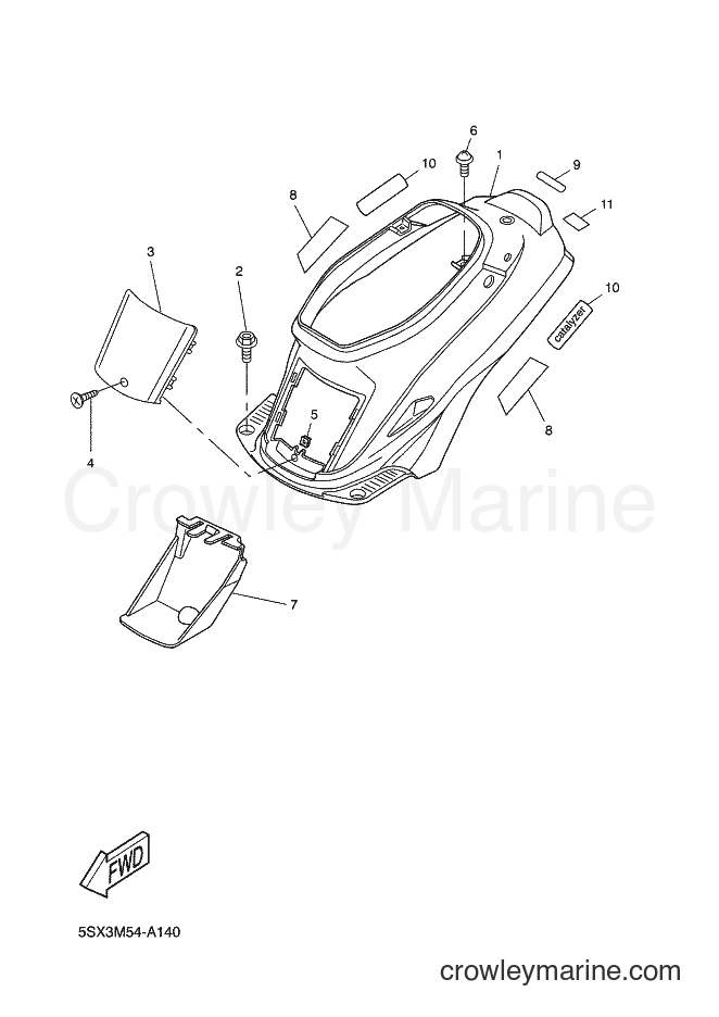 2002 Scooter CW50L - CW50L (5SX3) [010] - SIDE COVER