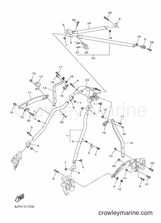 Yamaha Motors SRV10R (8JP5) [010] - STEERING GATE