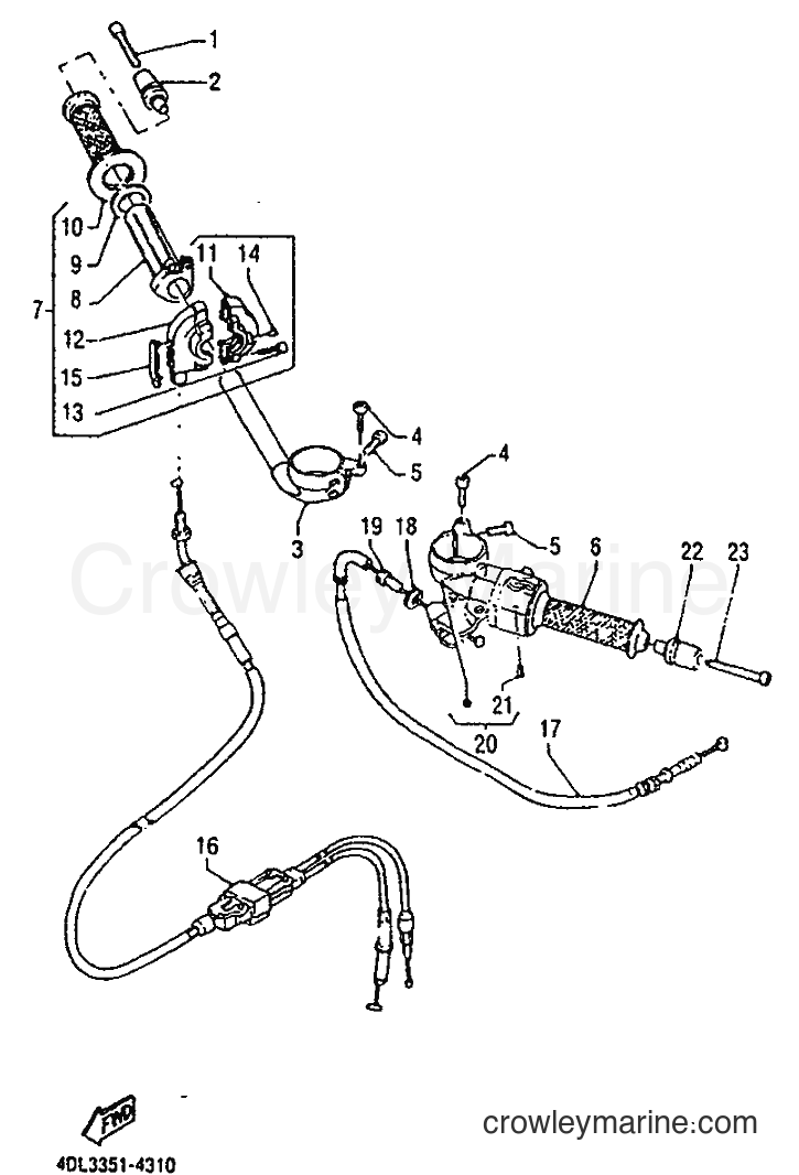 Yamaha Motors TZR125 (4DL3) [999] - STEERING HANDLE & CABLE