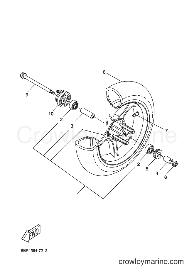 Yamaha Motors YQ50 (3C6F) [050] - FRONT WHEEL