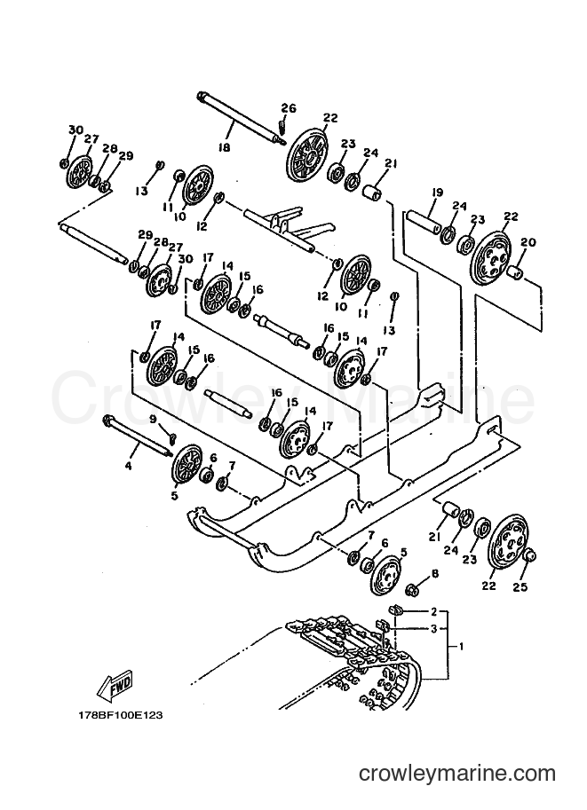 1997 Snowmobile PZ480 - PZ480 (8BF4) [010] - TRACK SUSPENSION 1