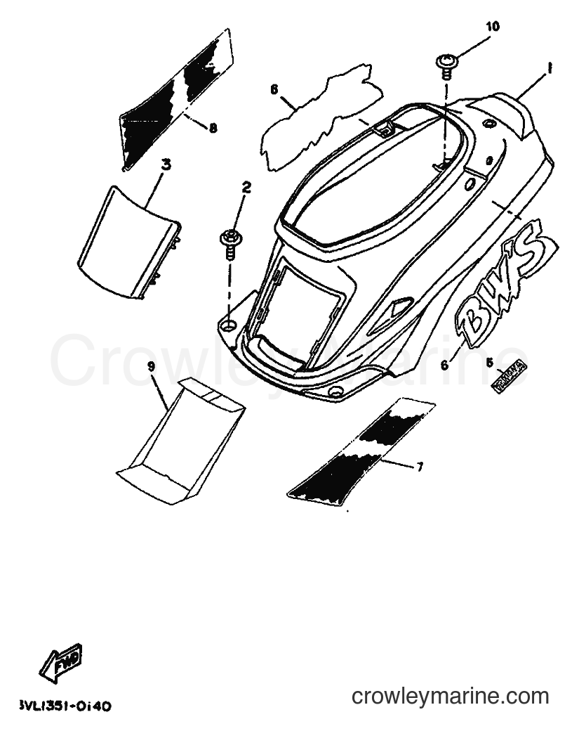 Yamaha Motors CW50 (3WV5) [999] - SIDE COVER & OIL TANK