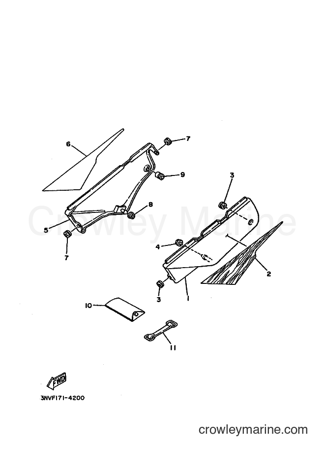 1994 Dirt Bike XT350 - XT350 (3NVF) [010] - SIDE COVER