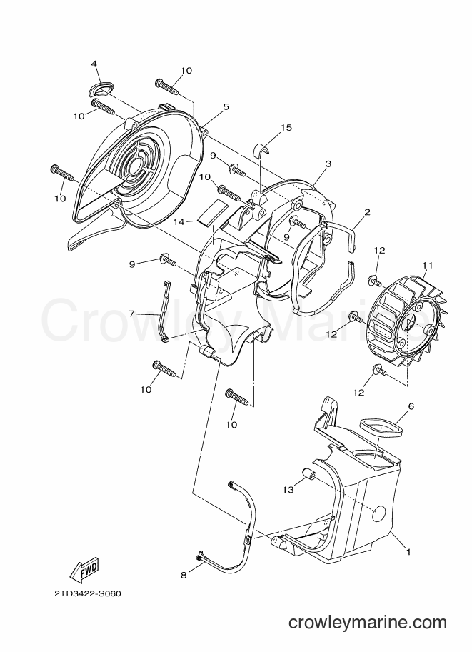 2017 Scooter LTS125-C - LTS125-C (BW51) [010] - AIR SHROUD & FAN