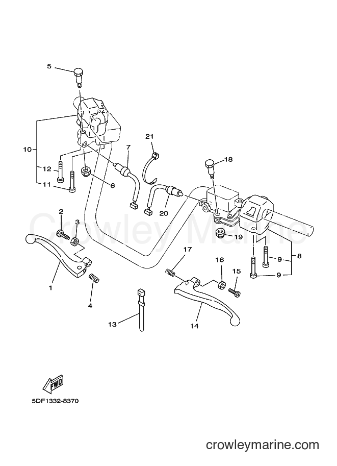 Yamaha Motors YP250A (5DF3) [010] - HANDLE SWITCH & LEVER