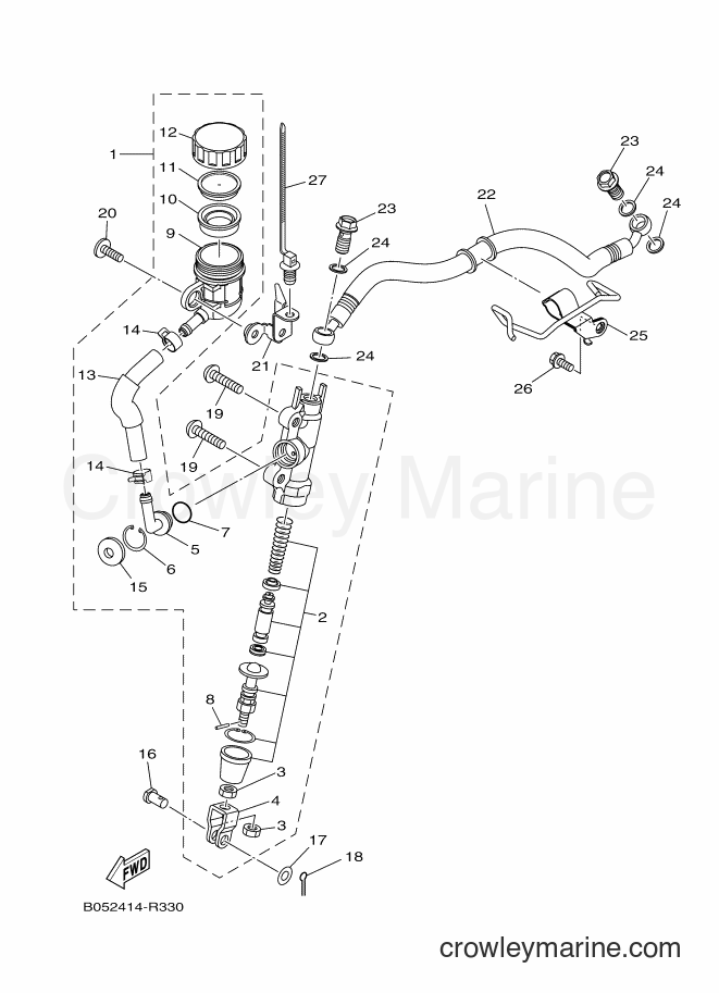 2017 Street Bike MTN250 - MTN250 (B045) [010] - REAR MASTER CYLINDER
