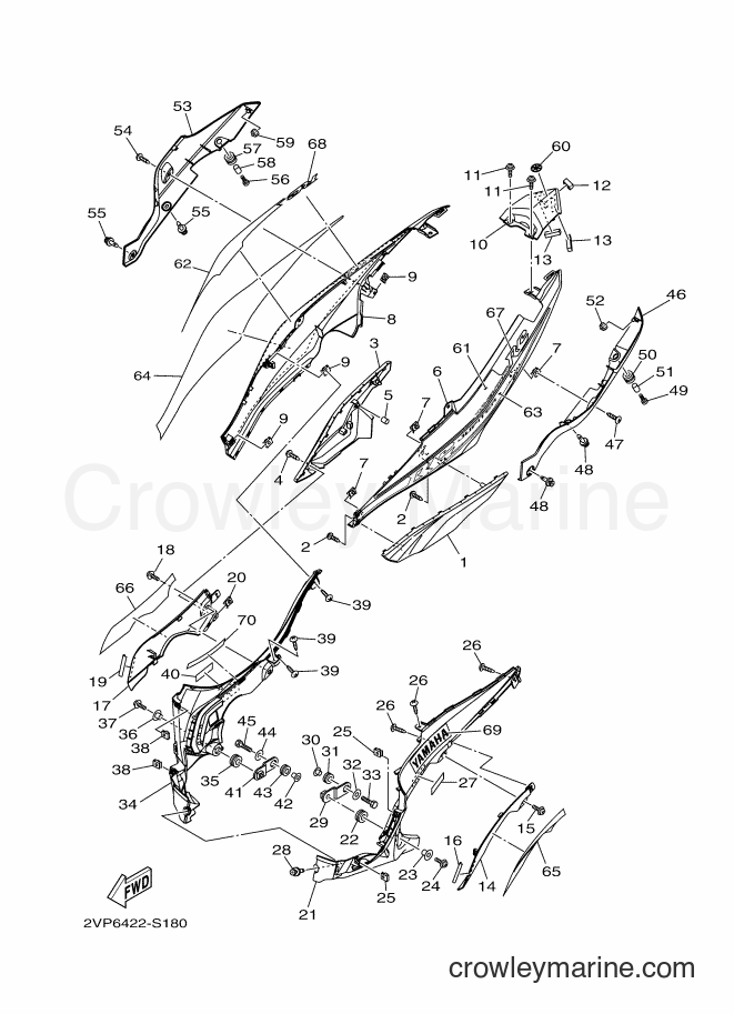 2017 Scooter T115FS-5 - T115FS-5 (2VP7) [010] - SIDE COVER