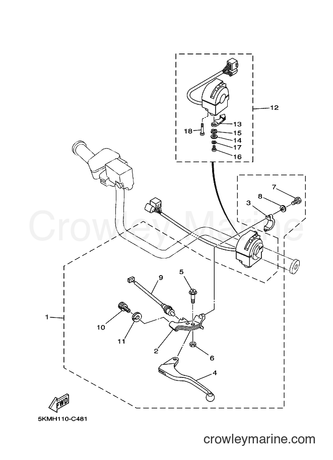 2006 ATV YFM660FWA - YFM660FWA (2C68) [010] - HANDLE SWITCH & LEVER