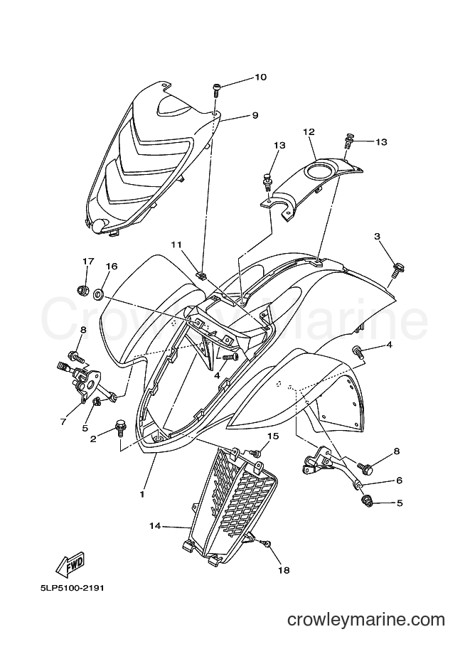 2003 ATV YFM660R - YFM660R (5LPD) [010] - FRONT FENDER