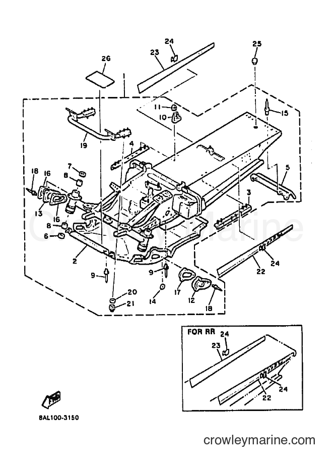 1993 Snowmobile PZ480E - PZ480E (8AL1) [030] - FRAME