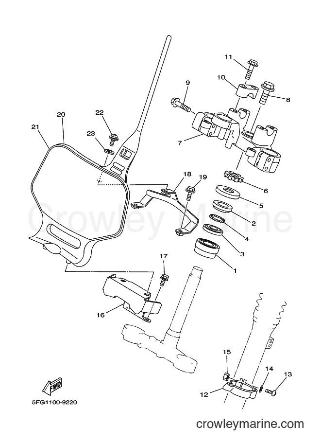 1999 Dirt Bike TTR225 - TTR225 (5FG3) [010] - STEERING