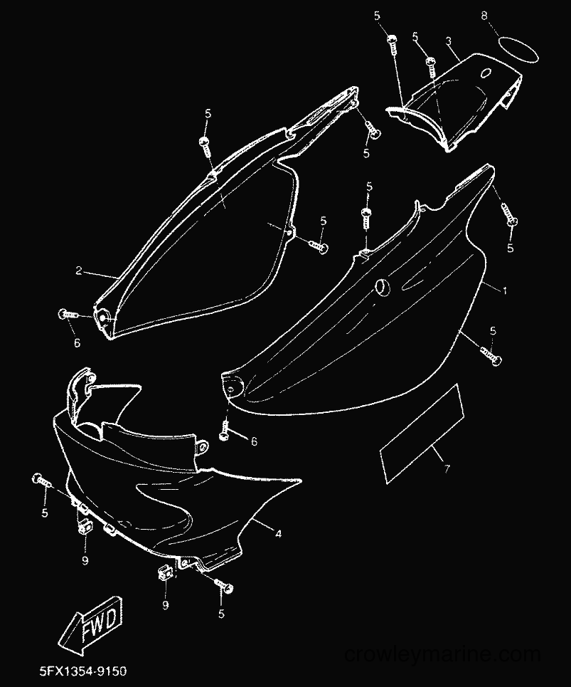 Yamaha Motors CW50RS (5FXE) [010] - SIDE COVER