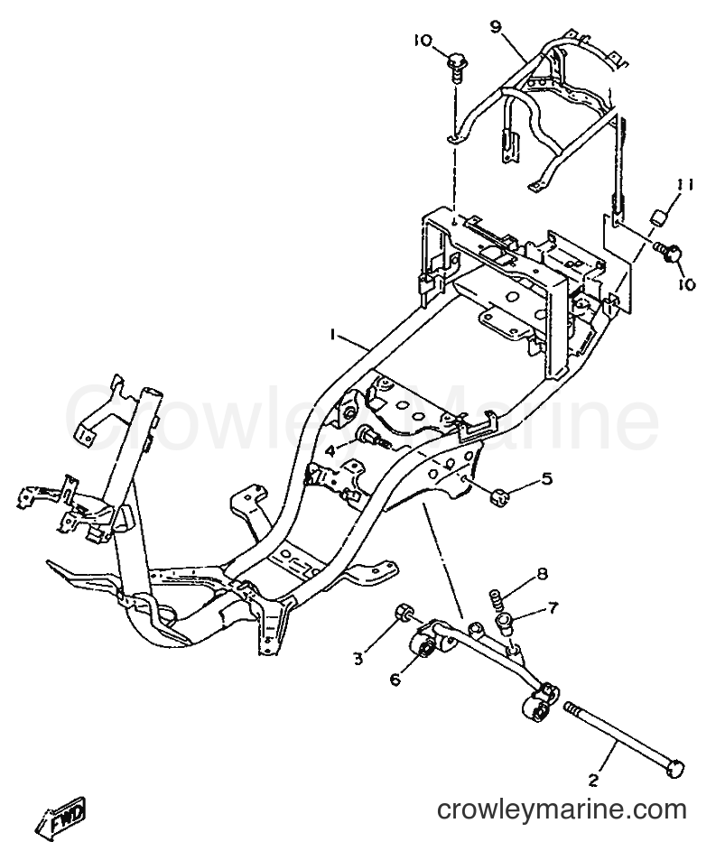 1996 Scooter YA50S - YA50S (4MJ2) [999] - FRAME