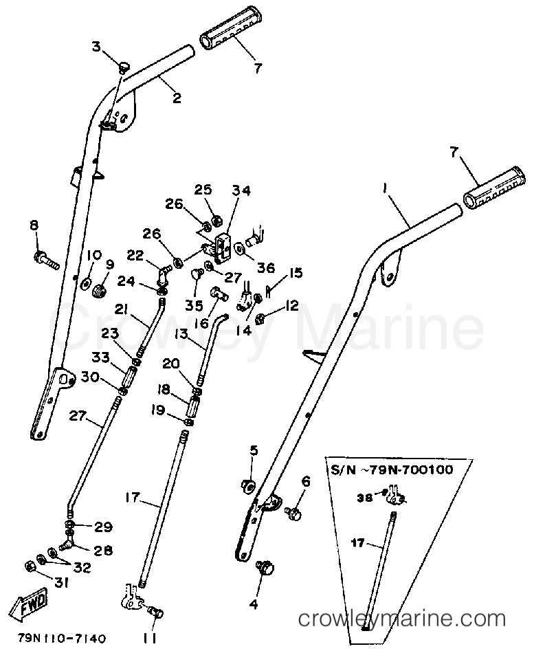 Yamaha Motors YS624T - STEERING-LINK