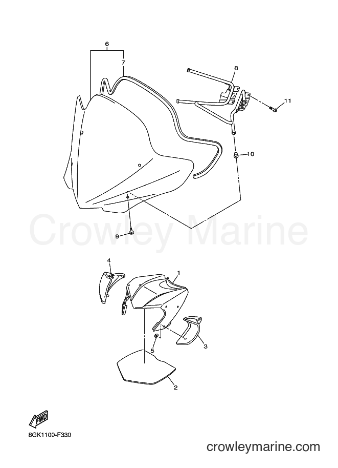 Yamaha Motors RPZ50S (8GNK) [020] - WINDSHIELD