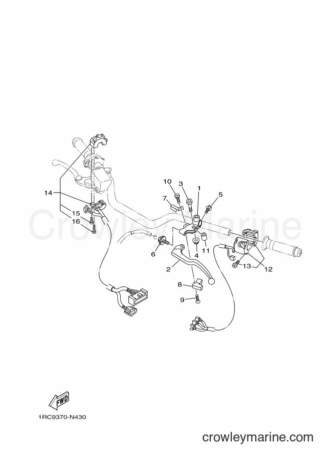2015 Street Bike MT09A - MT09A (2DRF) [050] - HANDLE SWITCH & LEVER