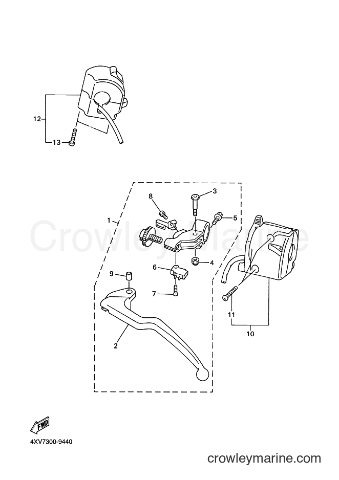 1999 Sport Bike YZF-R1 - YZF-R1 (4XV7) [070] - HANDLE SWITCH & LEVER