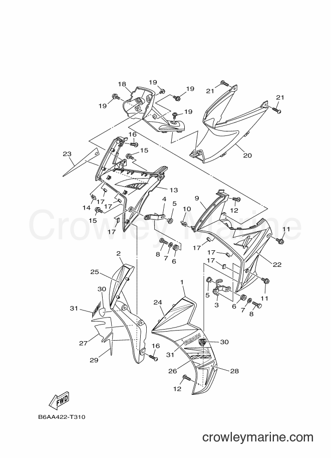 Yamaha Motors T110LEC (B6AA) [010] - LEG SHIELD