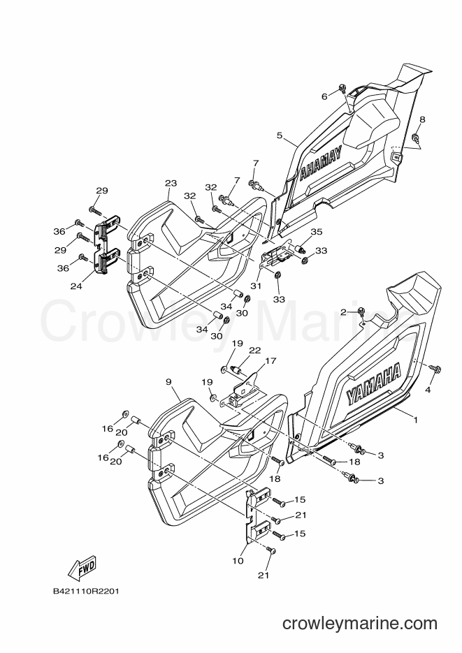 Yamaha Motors YXM700E (B42F) [010] - SIDE COVER