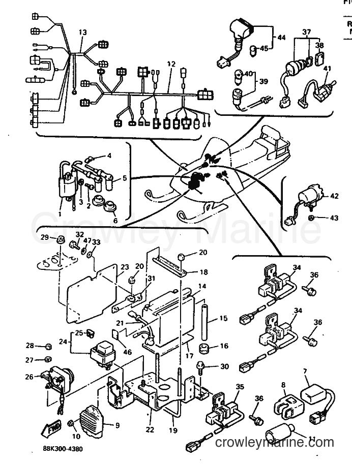 1994 Snowmobile VT480TF - VT480TF (88K4) [010] - ELECTRICAL 1