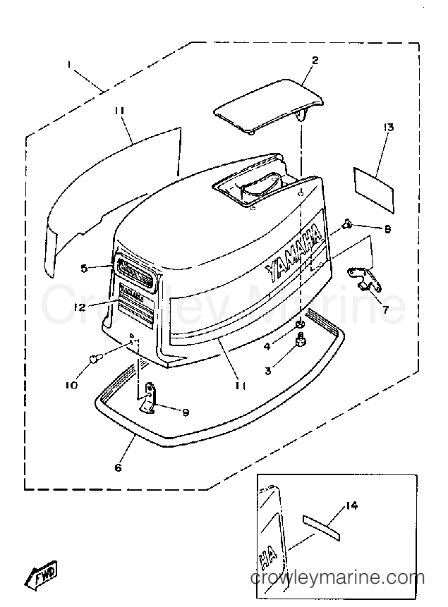 Yamaha Motors CV30ELD - TOP COWLING