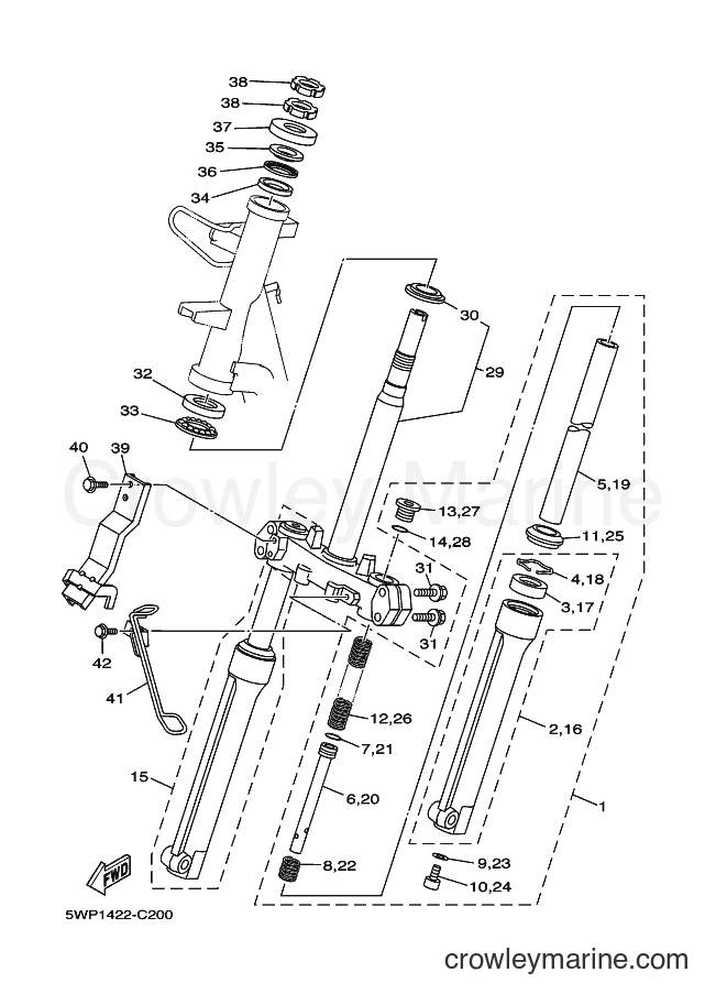 Yamaha Motors AL115C (5WPE) [010] - STEERING 2