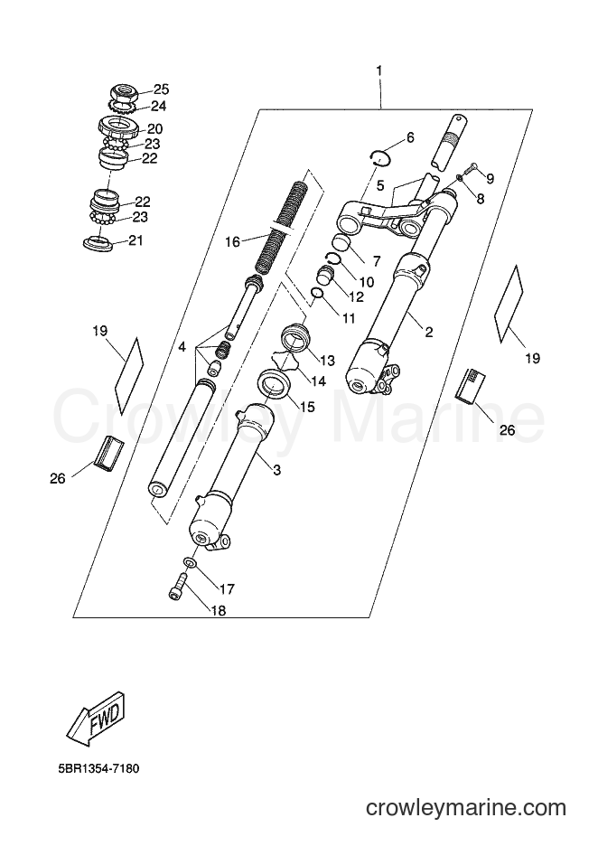 Yamaha Motors YQ50 (5HE5) [010] - FRONT FORK