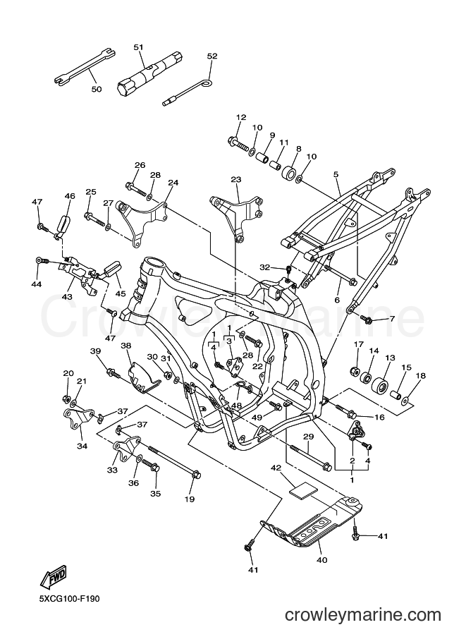 2007 Dirt Bike YZ250F - YZ250F (5XCH) [010] - FRAME