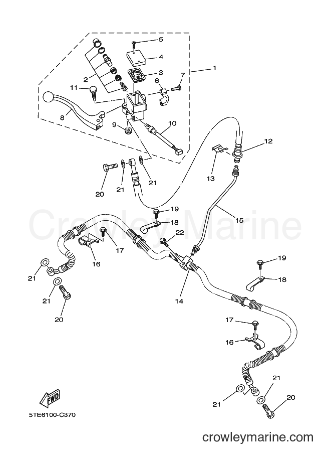 Yamaha Motors YFM400FWAN (5TE8) [010] - FRONT MASTER CYLINDER