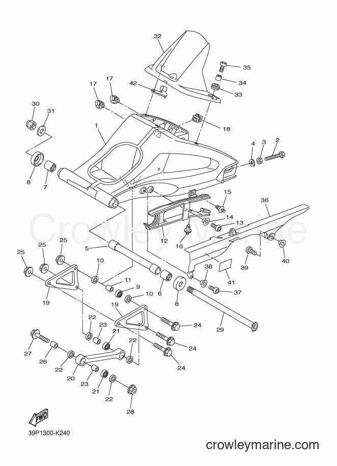 2014 Street Bike FZ8-S - FZ8-S (42PG) [010] - REAR ARM