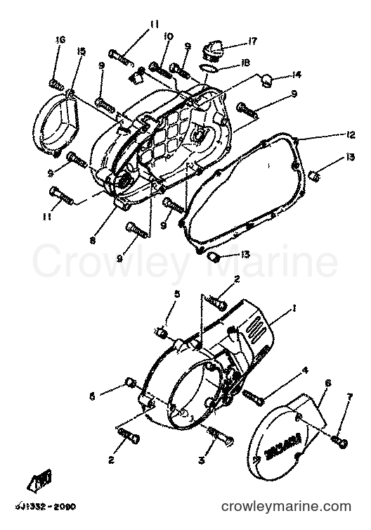 1983 Scooter DT80MX - DT80MX (36N) [999] - CRANKCASE COVER 1