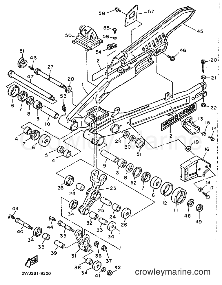 Yamaha Motors XT600 (2WJ2) [999] - REAR ARM