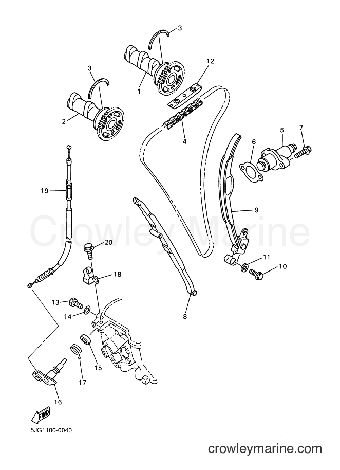 2000 Dirt Bike YZ426F - YZ426F (5JG2) [050] - CAMSHAFT & CHAIN