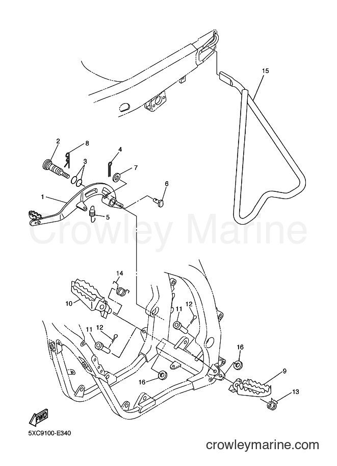 2009 Dirt Bike YZ250F - YZ250F (5XCS) [010] - STAND & FOOTREST
