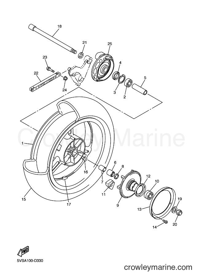 2004 Sport Bike FJR1300A - FJR1300A (5VS7) [030] - REAR WHEEL