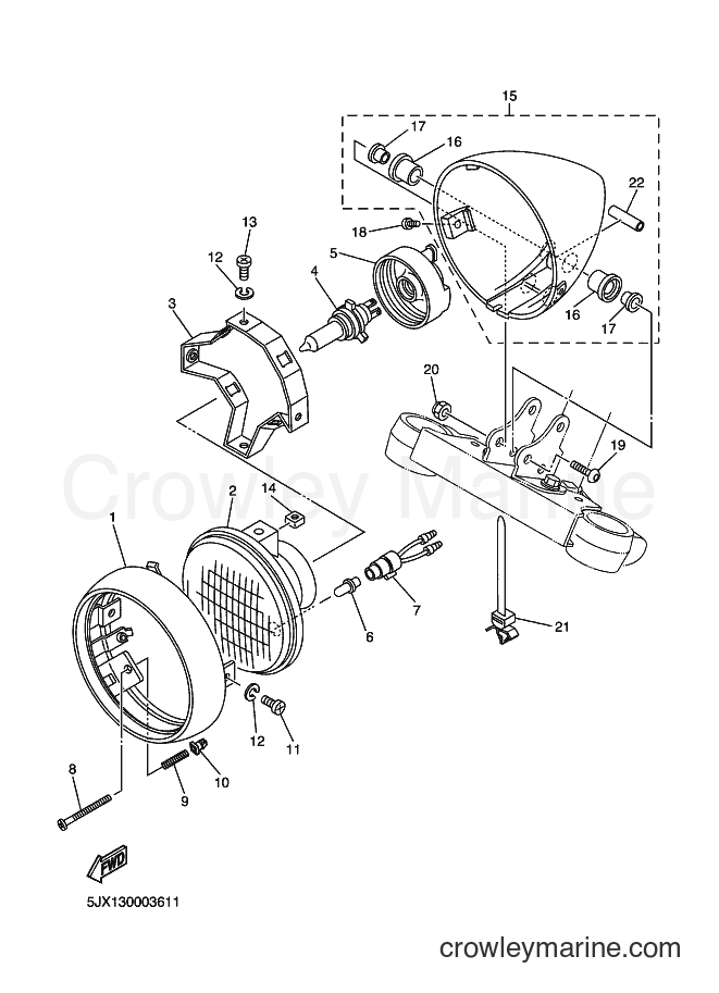 Yamaha Motors XVS125 (5JX1) [050] - HEADLIGHT